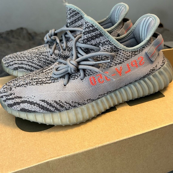 Yeezy Beluga V2.0 - Size 9, Orange/Grey colour way & slightly used. - Picture 3 of 5
